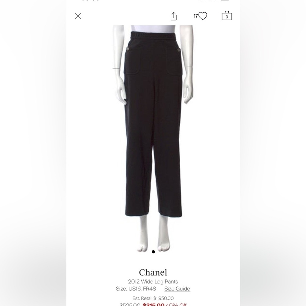 Chanel black pants